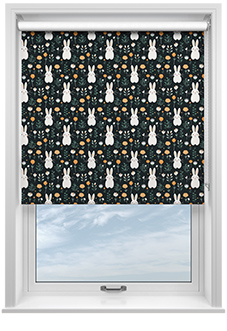 Hop To It, Noir - Roller Blind
